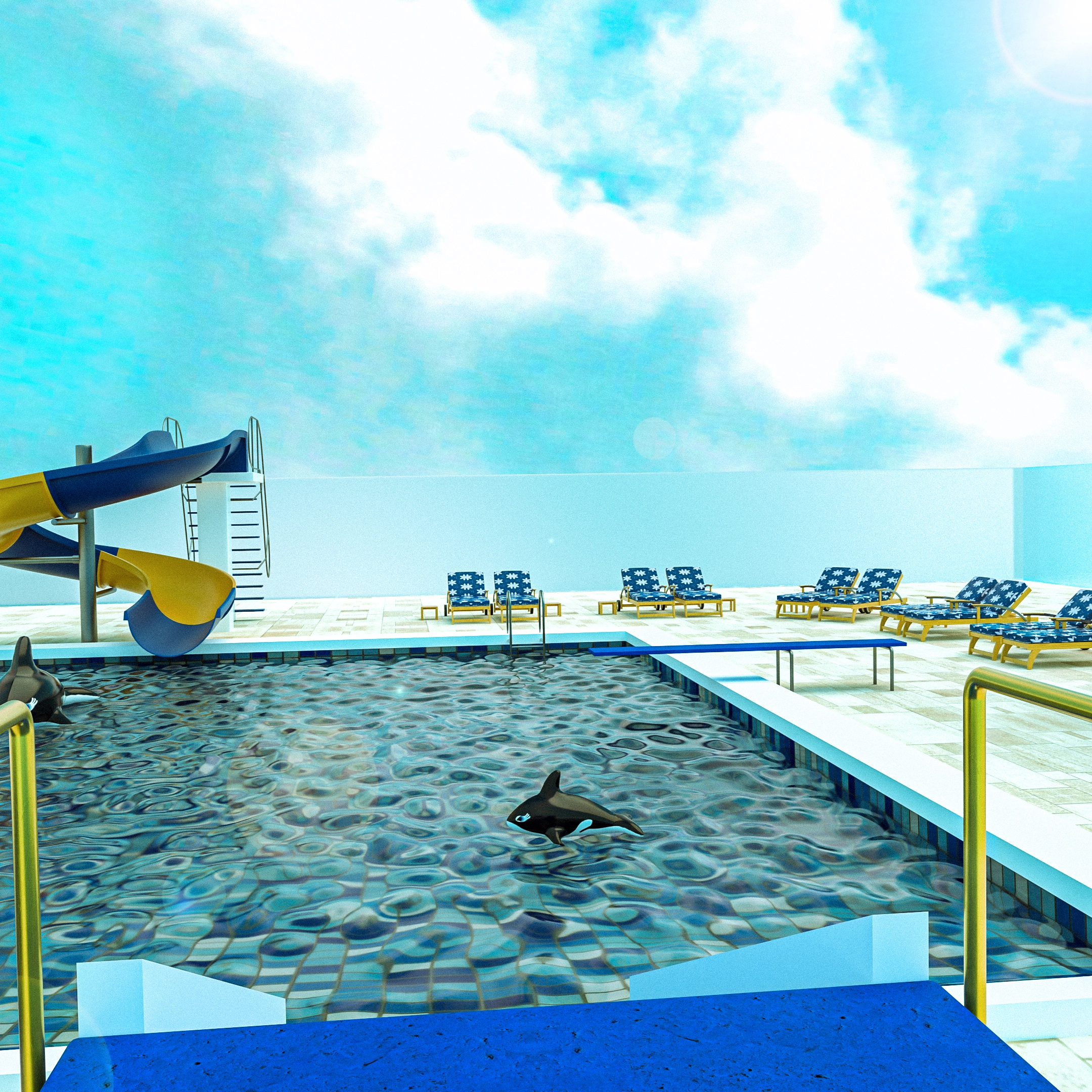 Pool Roof detail visualization