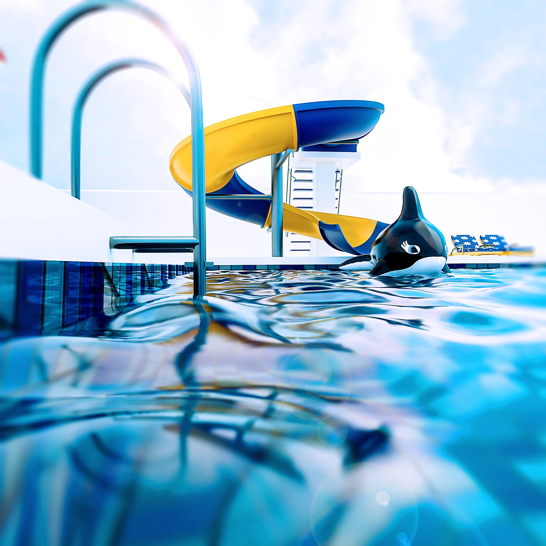 Pool Roof 3D visualization