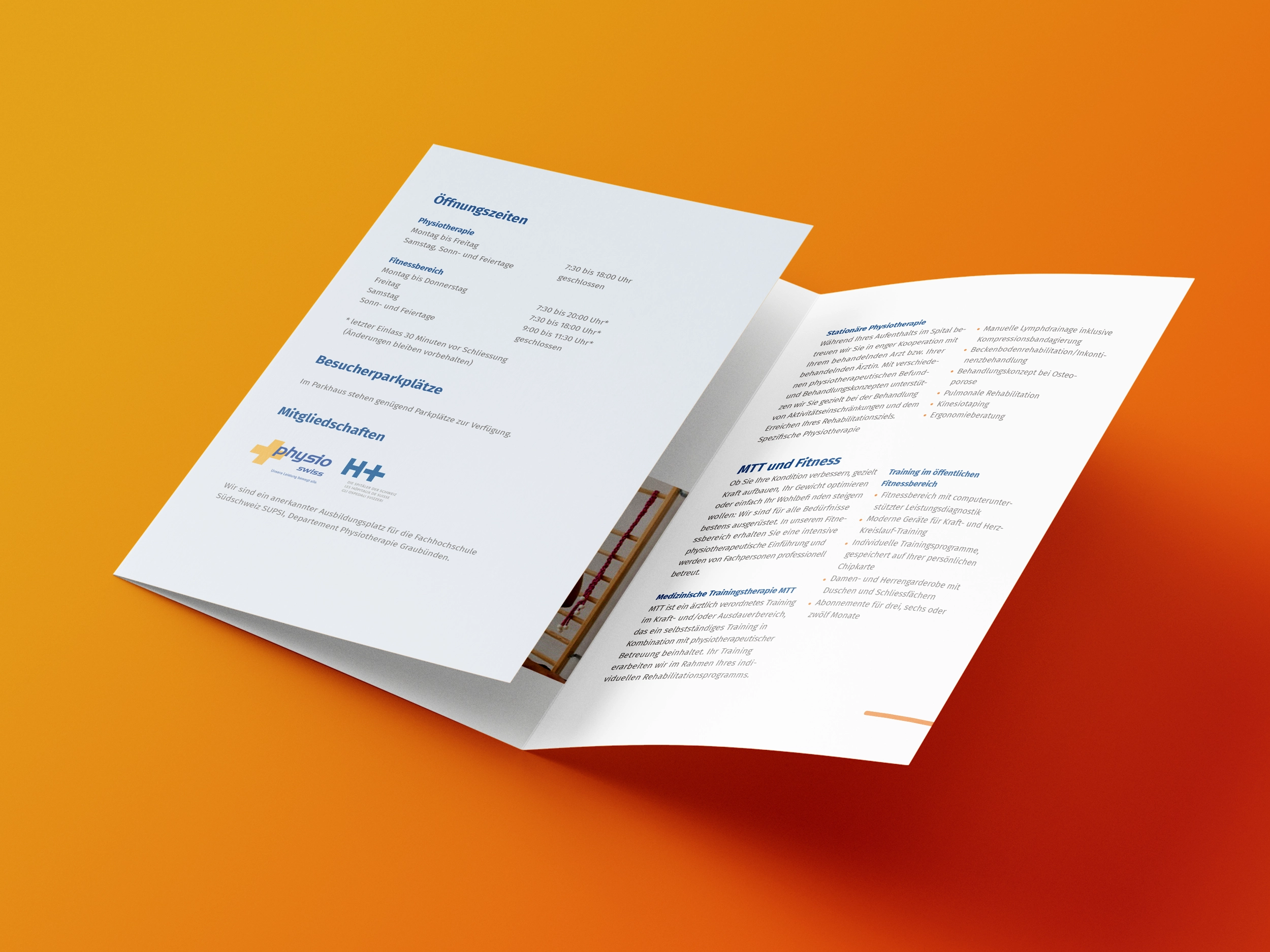 AMEOS Physio Einsiedeln flyer layout