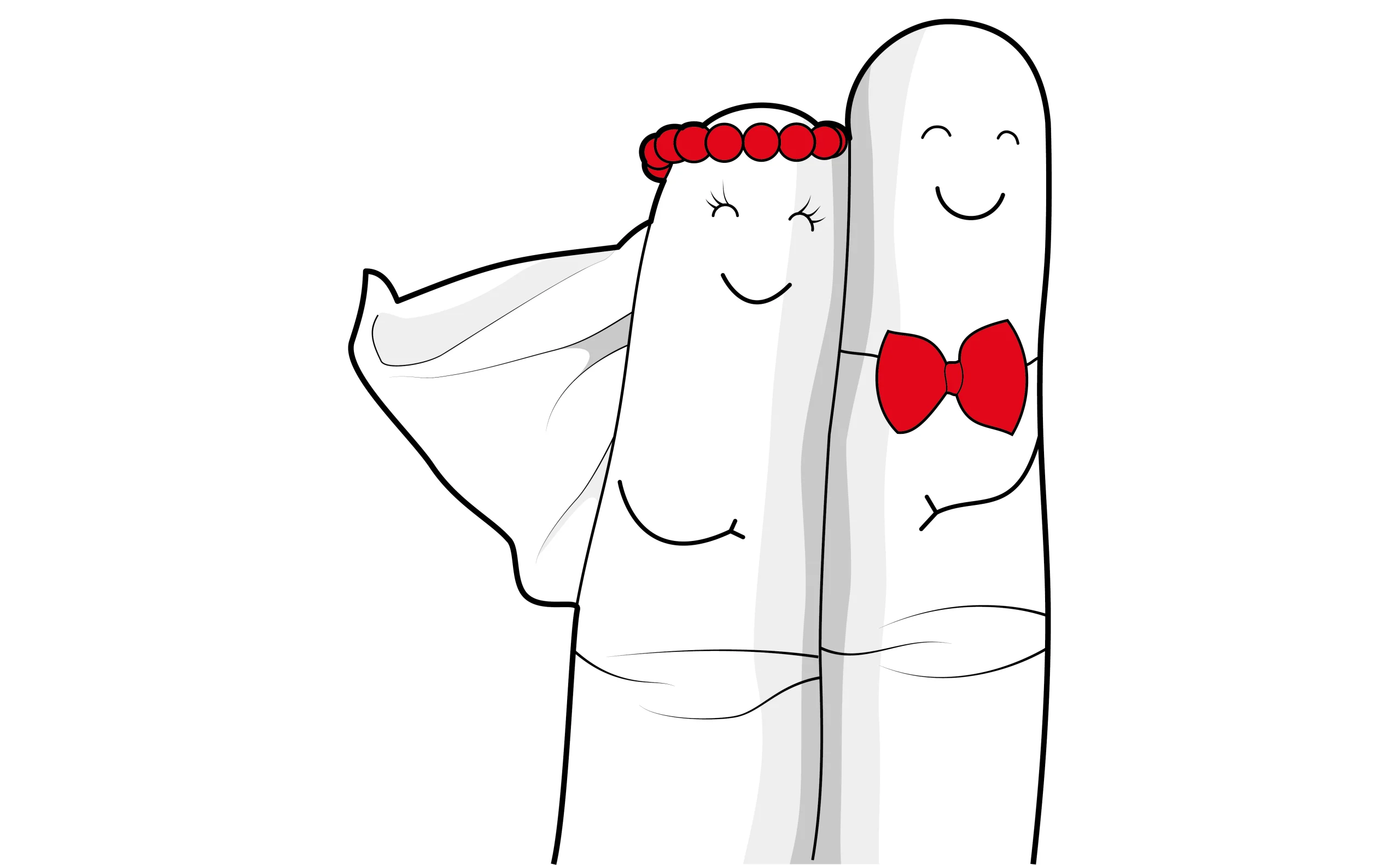 Bett1.de gift voucher illustration for a couple