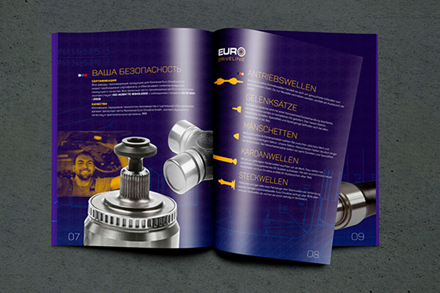 Euro Driveline catalog moodboard