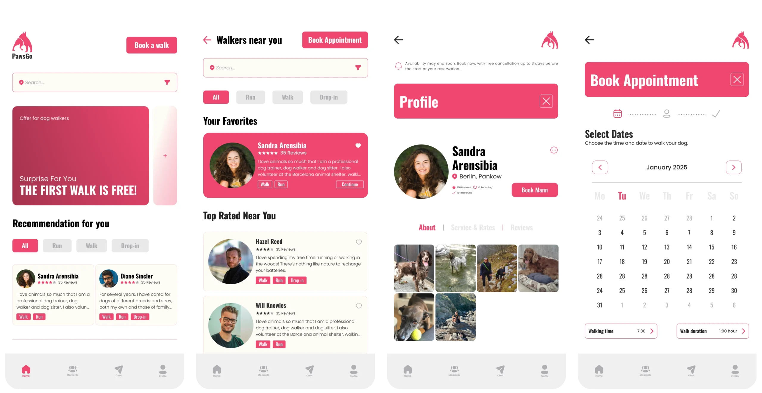 PawsGo high-fidelity interface detail two