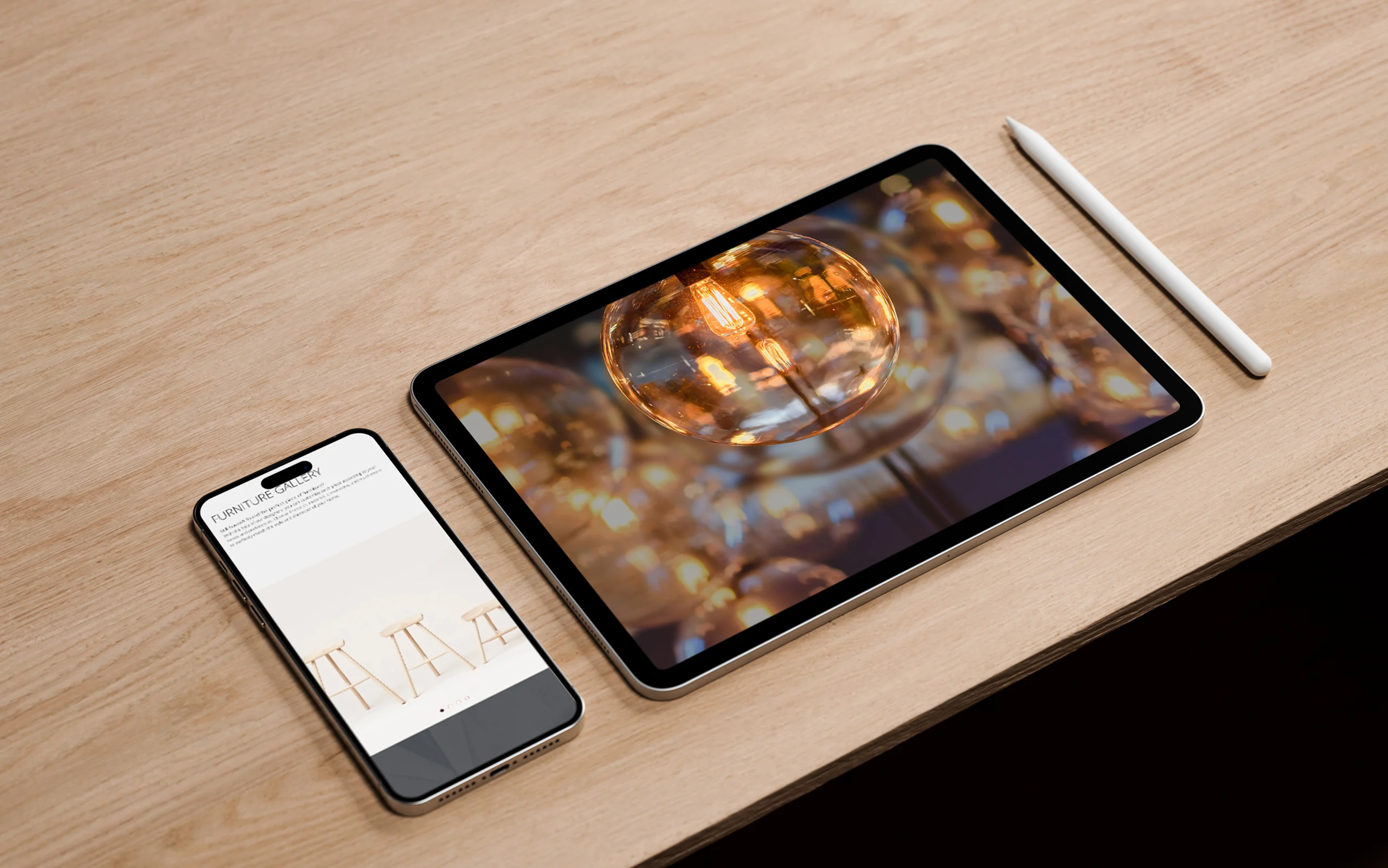 Interior Design Studio mobile website presentation