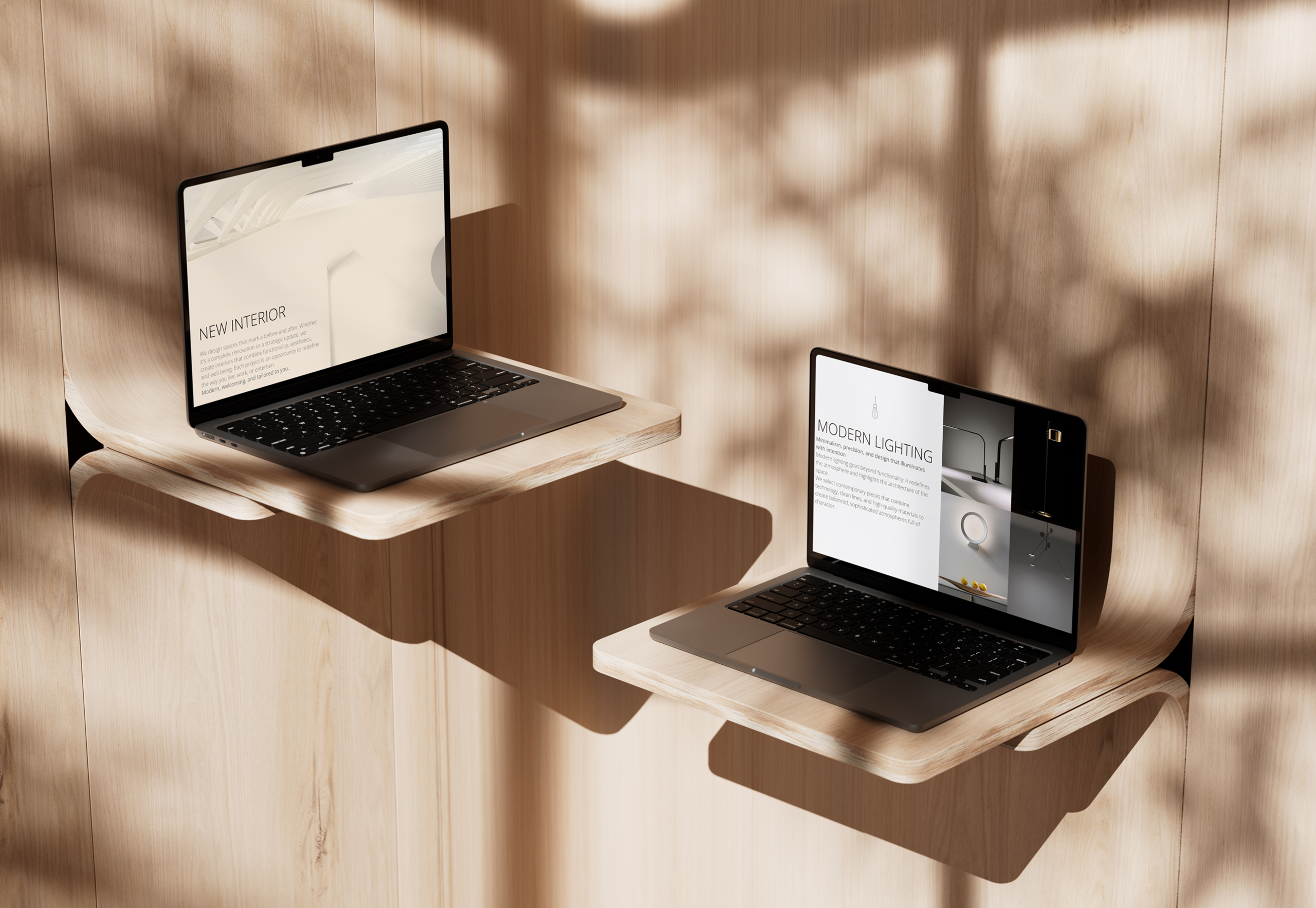 Interior Design Studio portfolio layout