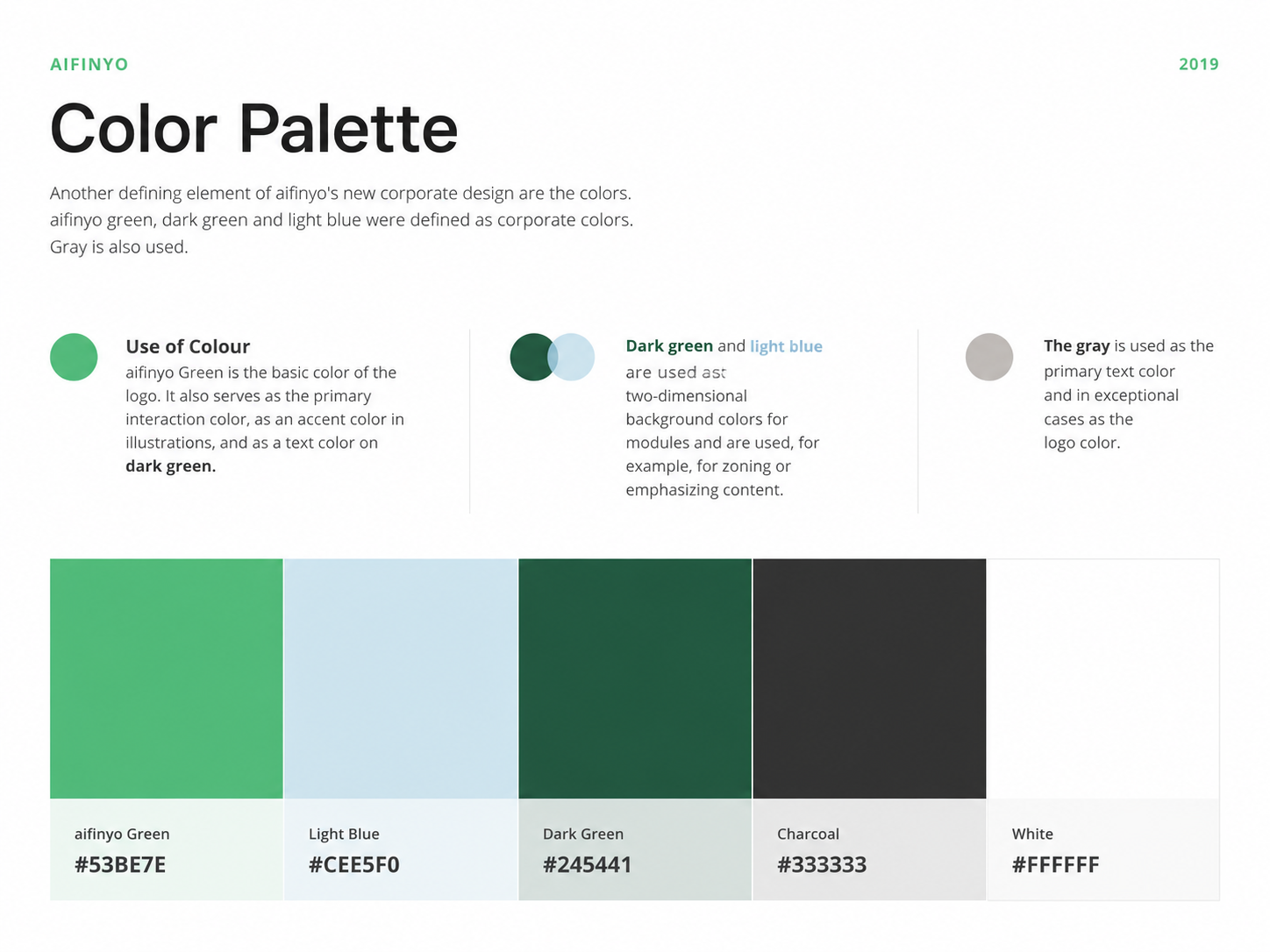 aifinyo Smart News corporate color palette