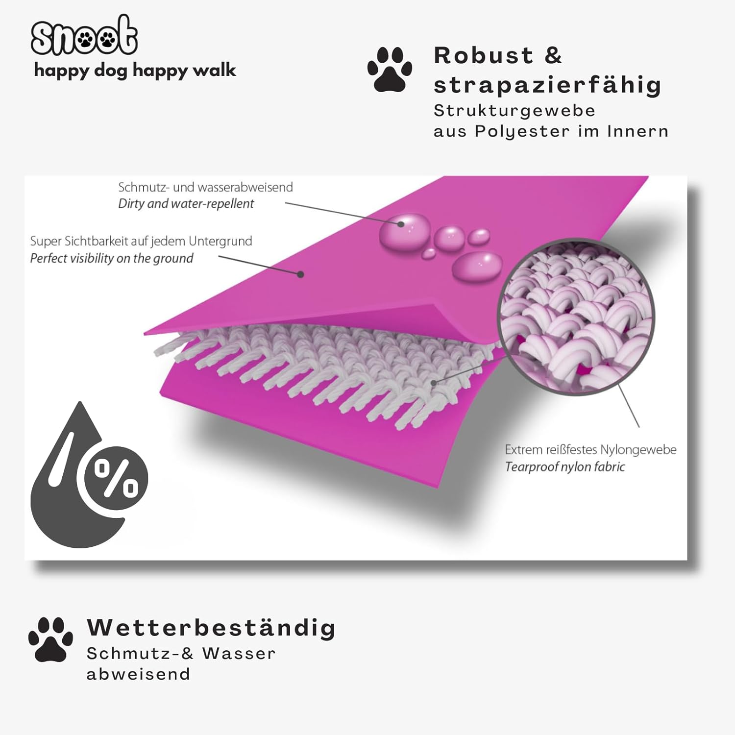 SNOOT dog leash product features