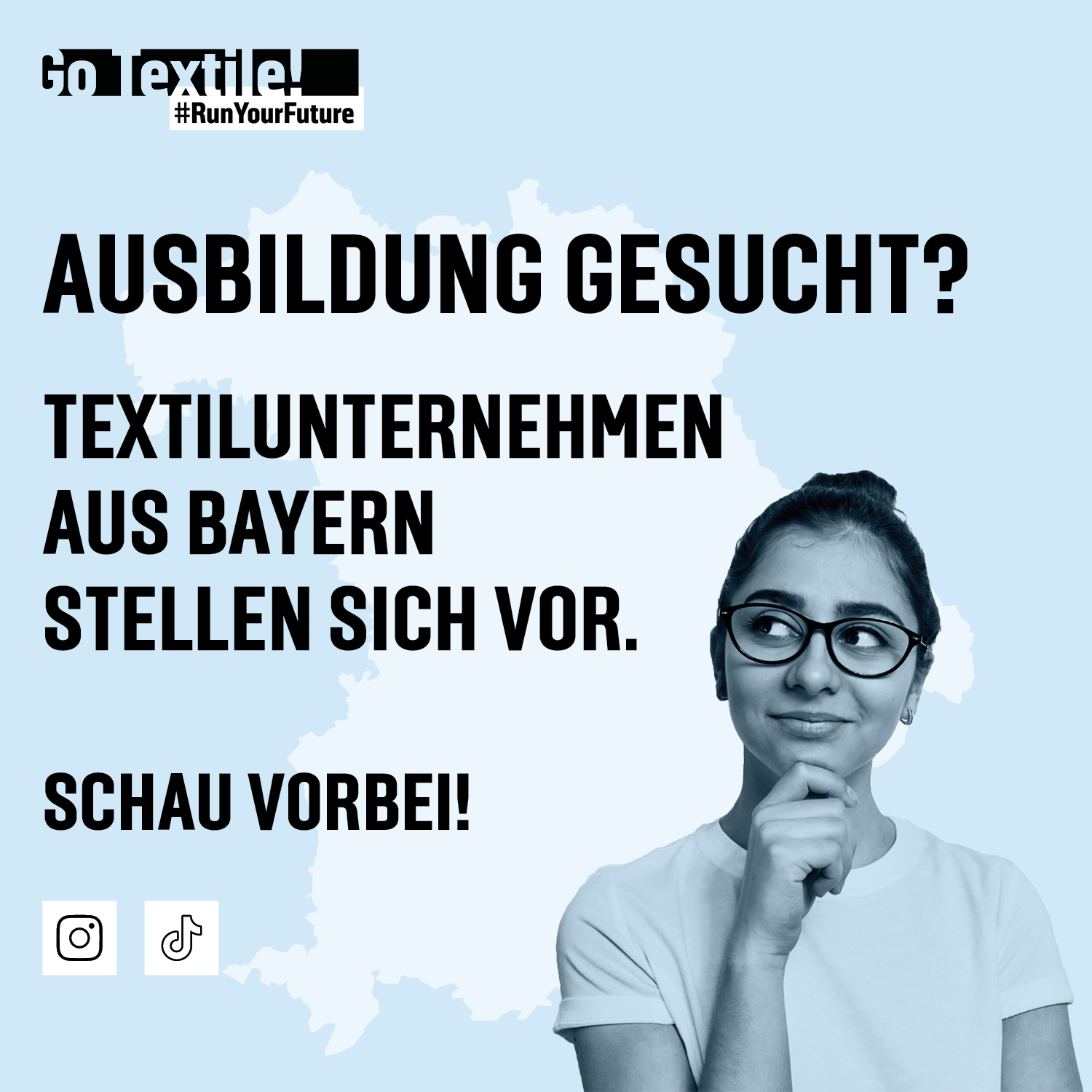 Go Textile Run Your Future social post