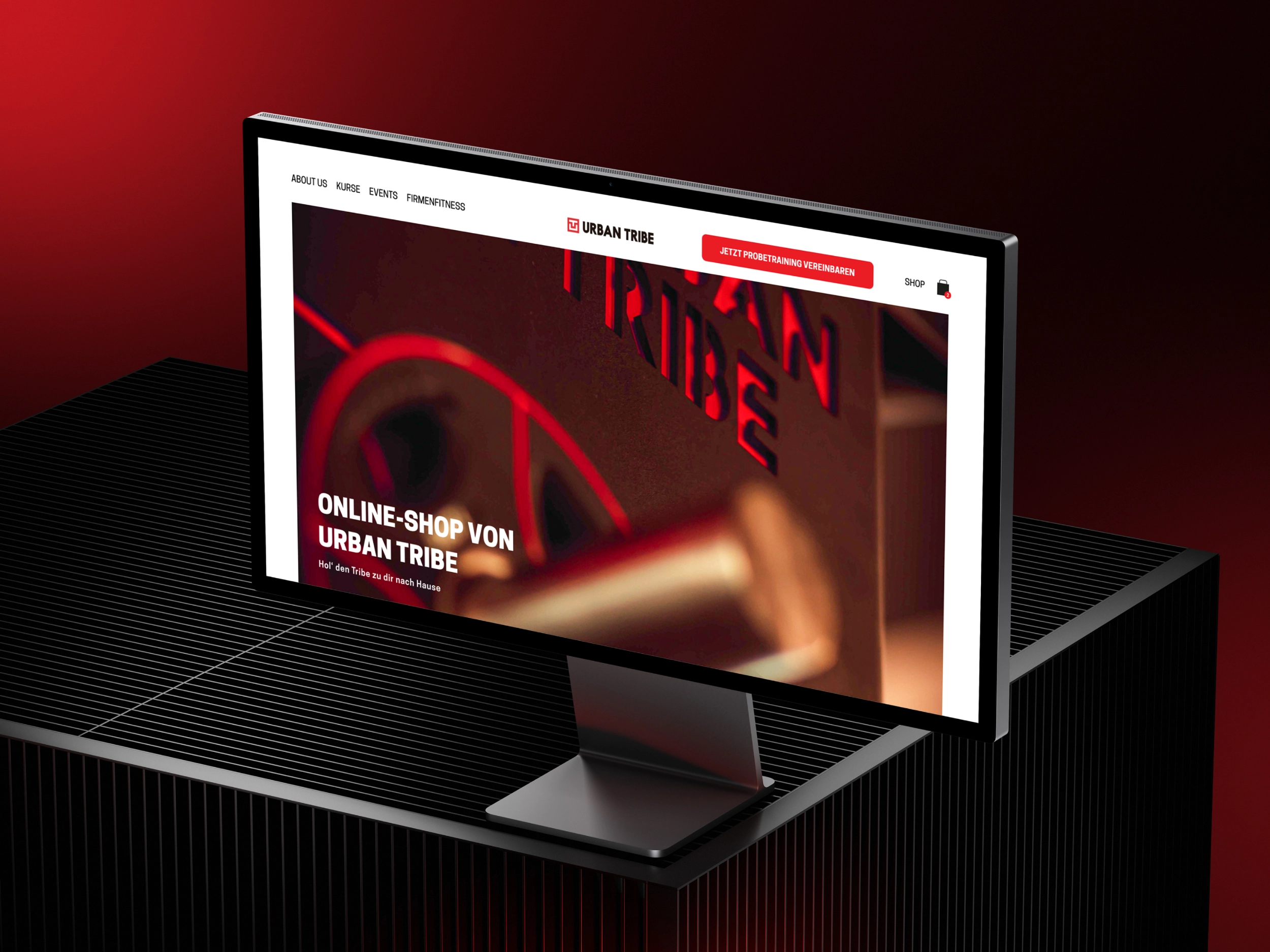 Urban Tribe store displayed on an iMac